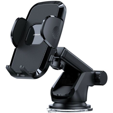 Support de téléphone de voiture avec bras télescopique pour tableau de bord et pare-brise, noir (1/5)