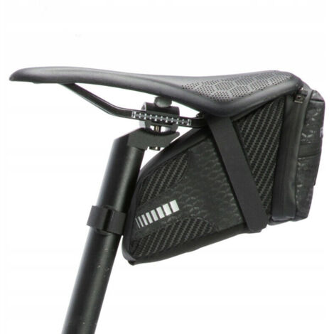 Sacoche de vélo étanche montée sous la selle, capacité 1,5 L, noire (1/5)