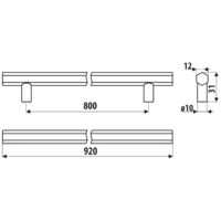 Garde-corps RE33, or satiné, 800 mm