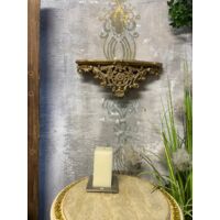 Lnxp Mini Console Murale, 23,5 X 10 X 18 Cm, étagère Murale, Console Suspendue, étagère, Antique, Baroque, Repro, Rococo, Vintage, Shabby En Blanc/doré, Double Couleur, 85 K