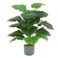 PLANTE ARTIFICIELLE ALOCASIA OREILLE D'ÉLÉPHANT EN POT BUISSON RÉALISTE DE 60 CM