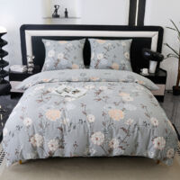 Parure de lit en coton premium 160x200 fleurs