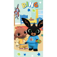 Serviette de bain bébé en coton Bing 70x140 motif lapin Bing