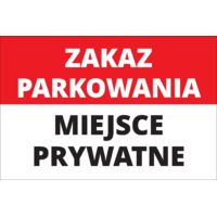 Panneau d'interdiction de stationnement 20x30 cm PVC T040