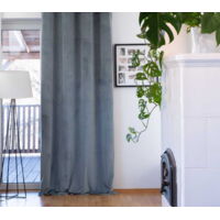 RIDEAU VELOURS SUR RUBAN 140x250 GRIS CLAIR OCCULTANT