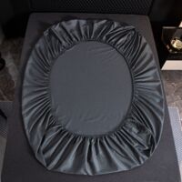 DRAP HOUSSE COTON 140x200+25 GRIS FONCÉ