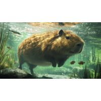 Cache radiateur Cache radiateur décoratif CAPYBARA dans l'eau 60x100
