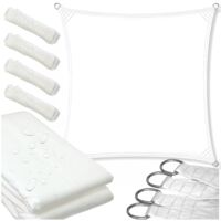Voile d'ombrage blanche imperméable 3x3m