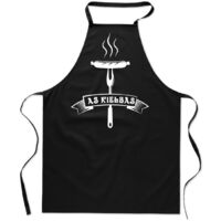 TABLIER NOIR AVEC UNE CARTE IMPRIMÉE SAUCISSE pour barbecue cuisine cadeau homme