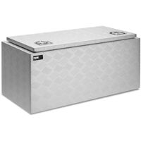 MSW – Coffre de chantier en aluminium verrouillable 119 l – Dimensions 91 x 45 x 44,5 cm – Résistant à la corrosion et aux chocs – Joints en caoutchouc étanches