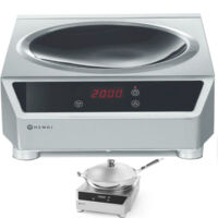 Plaque à induction Profi Line 3500 W avec wok - Hendi 239766