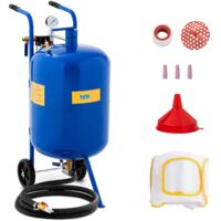 MSW – Sableuse pneumatique mobile 76 l – Pression max 9 bars – Débit 1000 l/min – Pour nettoyage rouille et peinture sur métal