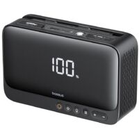 Démarreur 4 en 1 600 A avec lampe de poche, batterie externe 6 000 mAh et compresseur Super Energy - noir