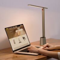 Lampe de bureau LED sans fil Smart Eye 2200 mAh - Gris