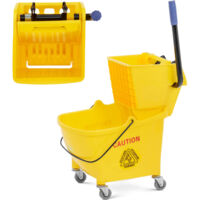 Seau essoreur à roulettes 24 l - Charriot de nettoyage Seau essoreur à roulettes