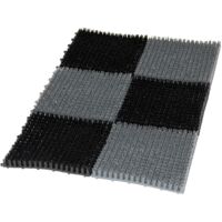 Paillasson en plastique 6 pièces 36 x 55 cm Noir/gris - WYCIER 67960