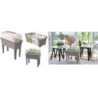 ENSEMBLE DE JARDINIÈRES GREENHOUSE RESPANA ANTHRACITE - PP-DREP770-A