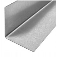Angle en acier inoxydable 40x110x1,5 mm - bande de finition intérieure de 10 cm