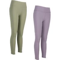 LEGGINGS DE SPORT FEMME LOT DE 2 ROSE VERT S/M