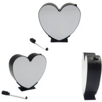 Lampe LED en forme de cœur avec bloc-notes romantique pour la chambre à coucher sur un bureau pour ordinateur portable