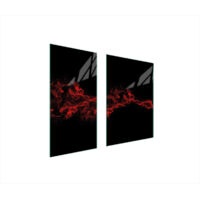 PANNEAU DE PROTECTION EN VERRE 75x52 NOIR