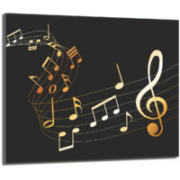 Protection de plaque de cuisson en verre 60x52 Musique