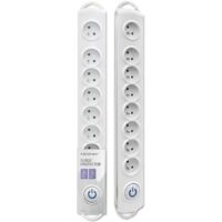 Multiprise parafoudre Qoltec 8 prises 1,5 m Blanche