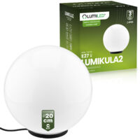 Lampe de jardin extérieure sphérique LED LUMIKULA2 20 cm E27 IP65 LUMILED