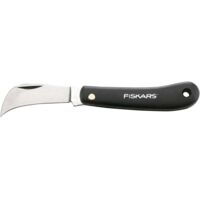 Fiskars – Couteau de jardinage courbe 170mm – Lame en acier au carbone HRC 58 – Manche en plastique recyclé – Pour fendre et prélever boutures - Y927961
