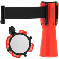 Cassette avec ruban de signalisation, couvercle pour borne, 3 m, noir