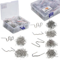 Rosfix Set Agrafes pour Plastique 600 Pièces – 6 Types, Fil Acier Carbone 0,6/0,8 mm Boîte de Rangement Pour Réparation Auto, DIY, Prototypage Accessoire de Soudure Plastique