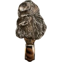 Caniche - broche avec clip, porte-dossard, cadeau pour l'exposition canine Art-Dog