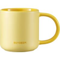 Tasse en céramique BUYDEEM 300 ml, modèle CD1018, jaune pâle