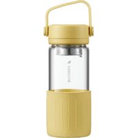Bouteille en verre avec infuseur BUYDEEM 300 ml, modèle DG42, jaune doux