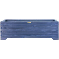 Grande jardinière en bois 120x35x40cm Greenspot pour terrasse, balcon et jardin - Jardinière en bois massif - Grande jardinière de jardin en rondins de bois pour fleurs, herbes, arbustes - Couleur boi