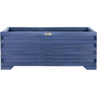 Jardinière en bois Greenspot 100x35x40cm pour terrasse, balcon et jardin - Jardinière en bois massif - Grande jardinière de jardin en rondins de bois pour fleurs, herbes, arbustes - Couleur du bois An
