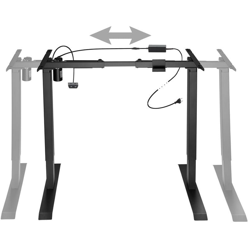 Balderia - Gambe regolabili in altezza - Scrivania elettrica regolabile -  Telaio da tavolo con doppio motore - altezza 62,5 - 128,5 cm, colore:  Bianco : : Casa e cucina