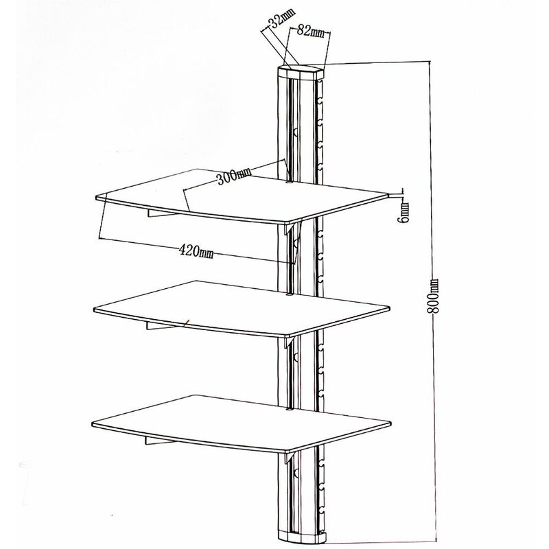 3 pezzi Porta telecomando Montaggio a parete Scatole di archiviazione per  ufficio Autoadesivo Organizer multimediale per comodino Casa Camera da letto  Pen Table Telefono Tv (bianco)