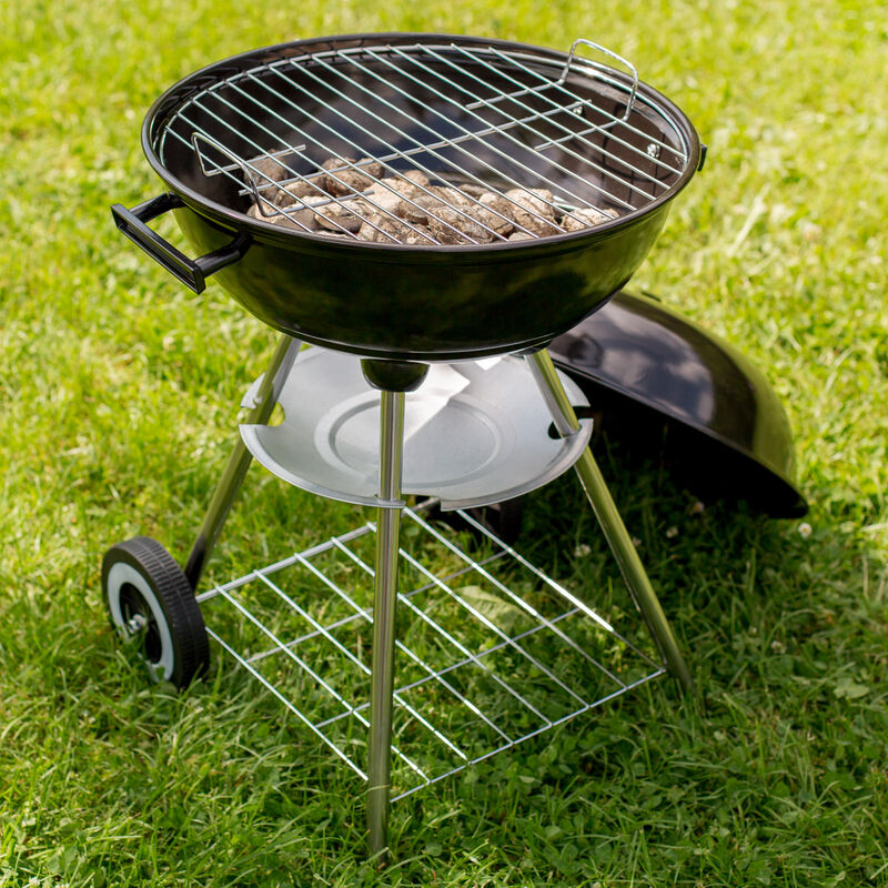 barbecue Ø 41,5cm, zincato, con rotelle - barbecue da giardino, barbecue  online, bbq online