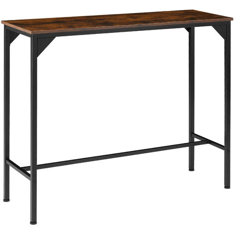 Tavolo da pranzo Kerry 120 x 40 x 100,5cm - Tavolo alto, tavolo da bar, tavolo consolle - industriale scuro