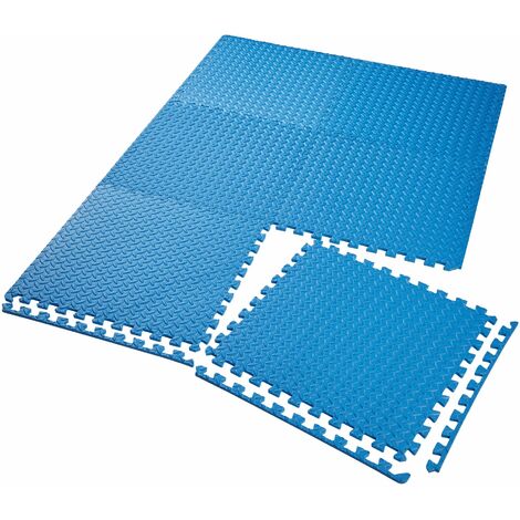 Set di 6 tappetini di protezione - tappeti in gomma - blu