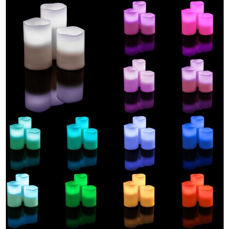 Candele a LED con colore cangiante - candele led, lumini led, candele finte