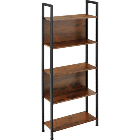 IDIMEX Libreria Jules Effetto Cemento – Scaffale Ad Albero 48x116x24 Cm, 6 Ripiani, Design Moderno In Truciolato