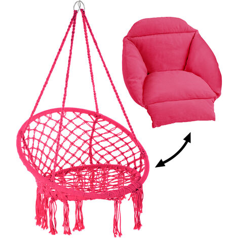 Poltrona Sospesa Samira Tectake® - Sedia A Dondolo Per Interni Ed Esterni, Beige, Portata 150 Kg - Foto 7