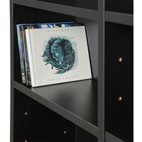 Scaffale Christel 180 x 102 x 23,5 cm - Porta cd, mobile porta cd, porta cd da parete - nero
