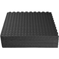Set di 12 tappetini di protezione - tappeti in gomma - nero