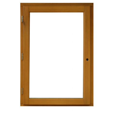Ventana de Madera 1 Hoja H75 x L80 cm con Marco de Mesa Tirador Izquierdo GD MENUISERIES