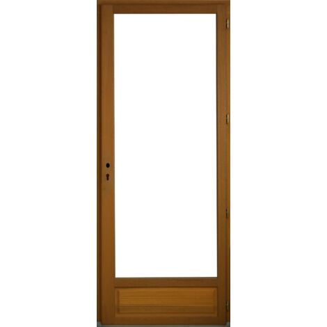 Puerta de madera para ventana de 1 hoja H205 x L80 cm, lado del tablero, tirador derecho, Gd Menuiseries