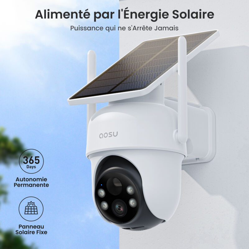 Aosu Sonnette sans fil 5 MP Ultra HD, sans frais mensuels, sonnette