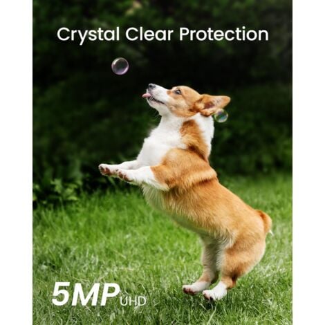 AOSU 3K 5MP Camera Surveillance WiFi Extérieure Filaire 360°PTZ Caméra IP Exterieur WiFi 2.4GHz, 400Lm Projecteur Vision Nocturne Couleur, Sécurité et Protection des véhicules, 24/7 Enregistrement